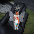 Custom Angel Winged Memory Pendant – Fully Iced Photo Charm
